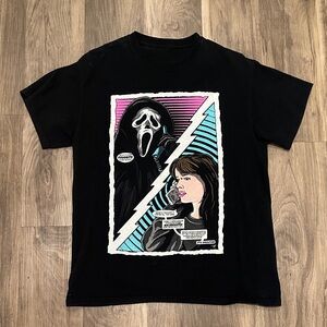 👻 Retro Scream Ghostface Comic Graphic Tee – Cult Horror Movie Fan Shirt